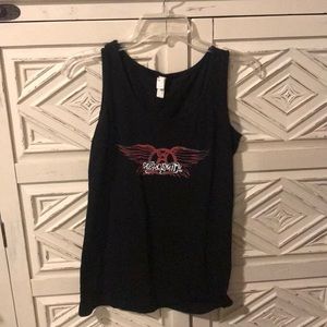 Black Aerosmith tank top
